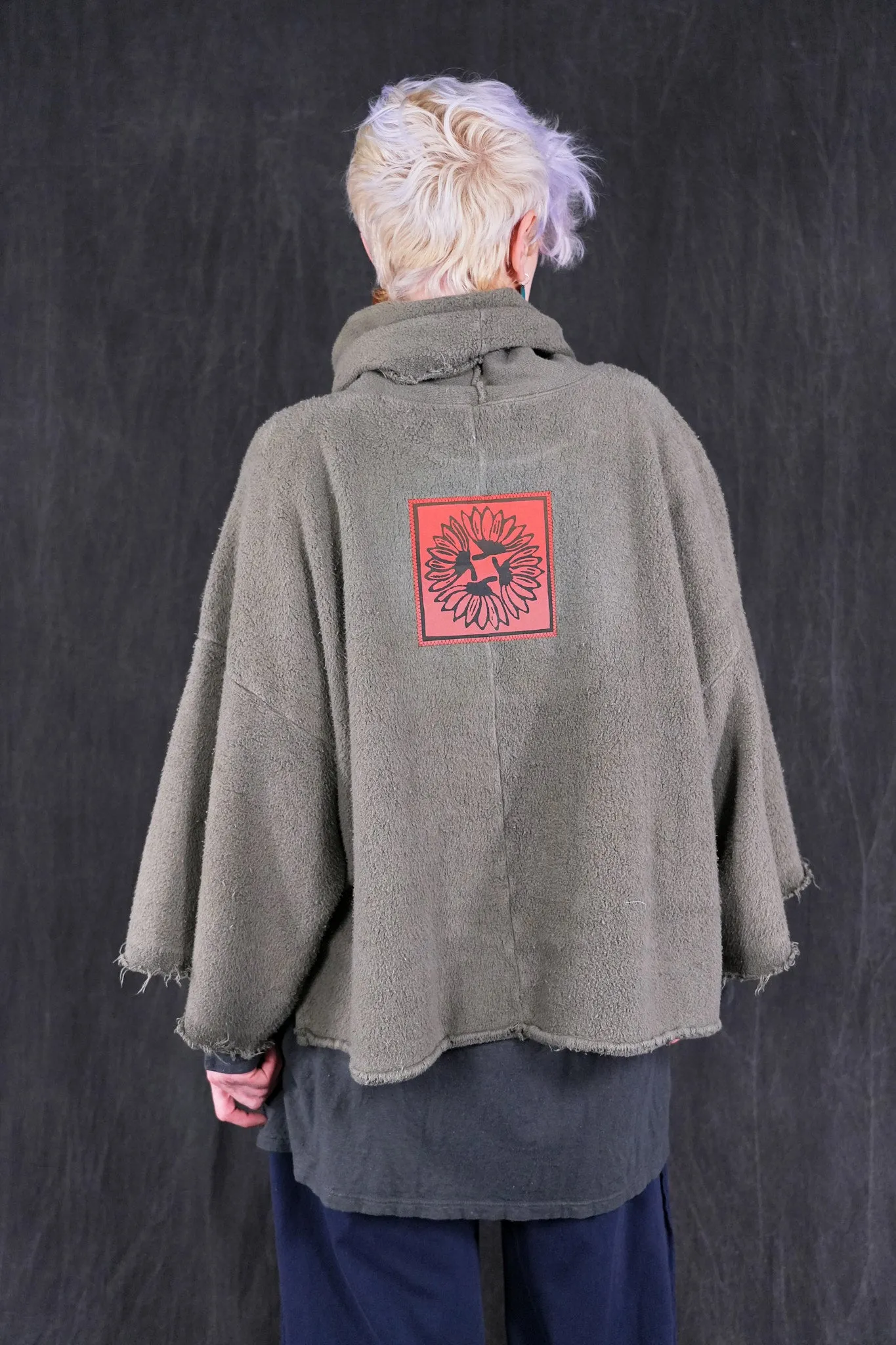 1589 Crop Sherpa Cowl Iolite