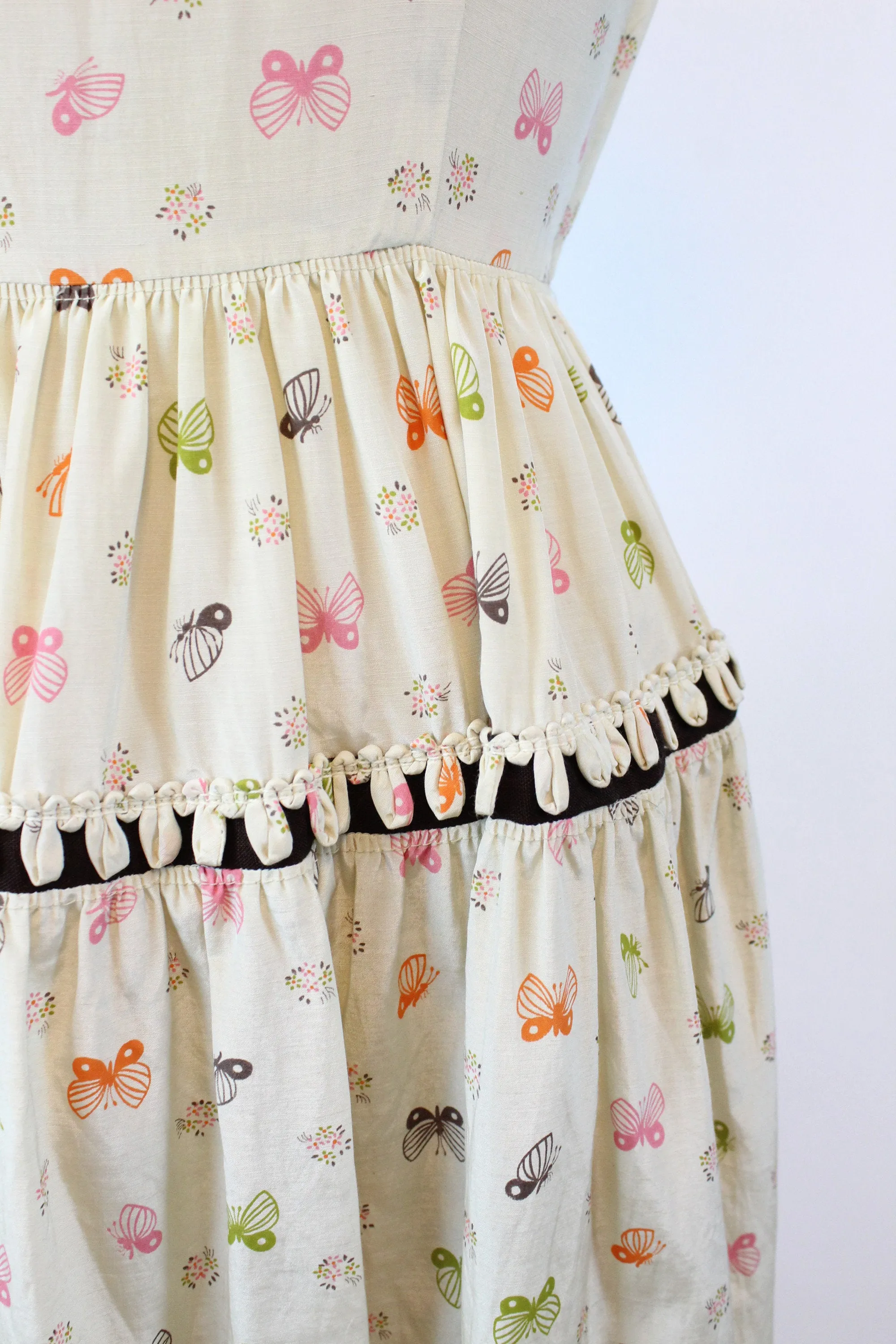1950s MOTH butterfly print Vicky Vaughn dress xs | new fall