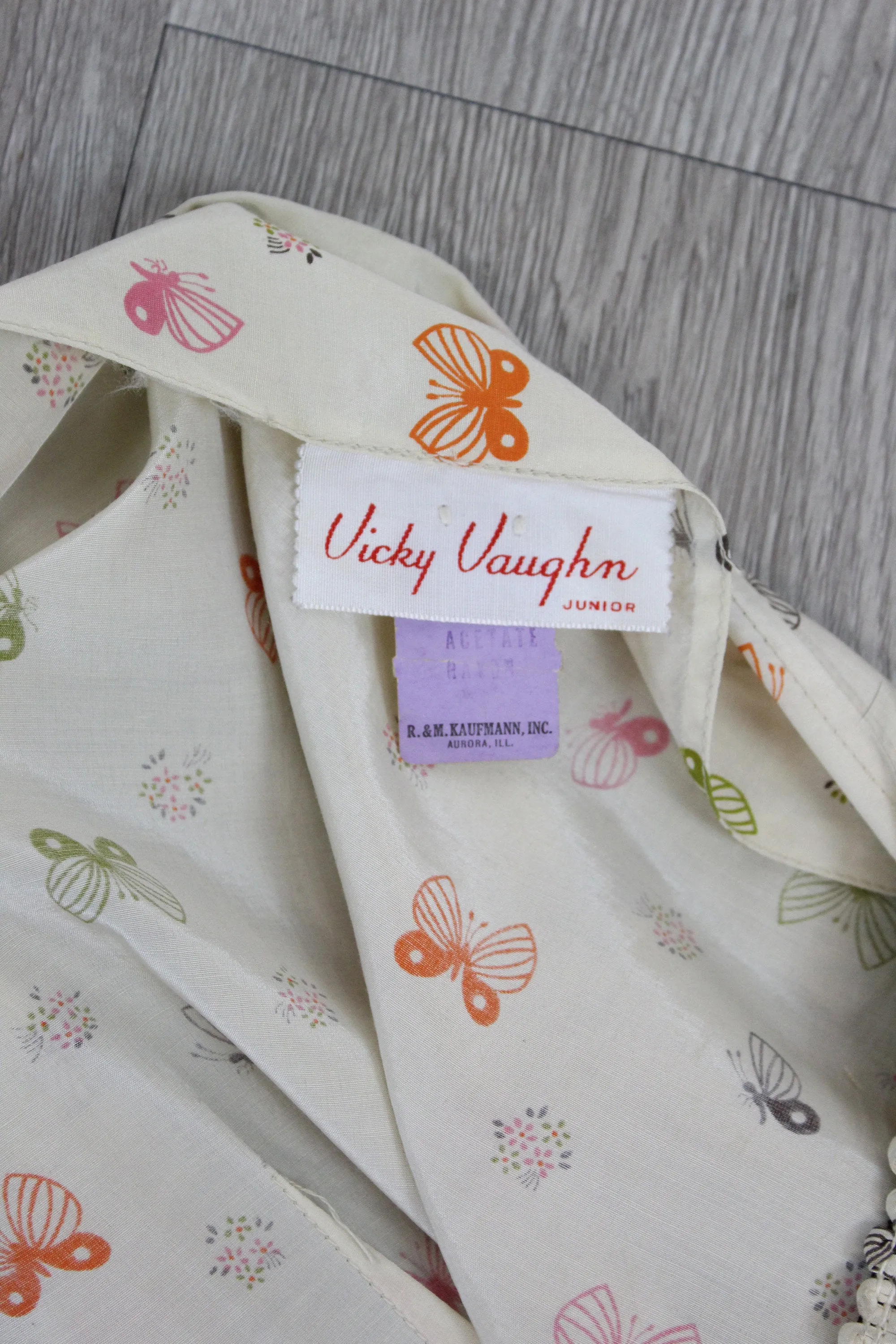 1950s MOTH butterfly print Vicky Vaughn dress xs | new fall