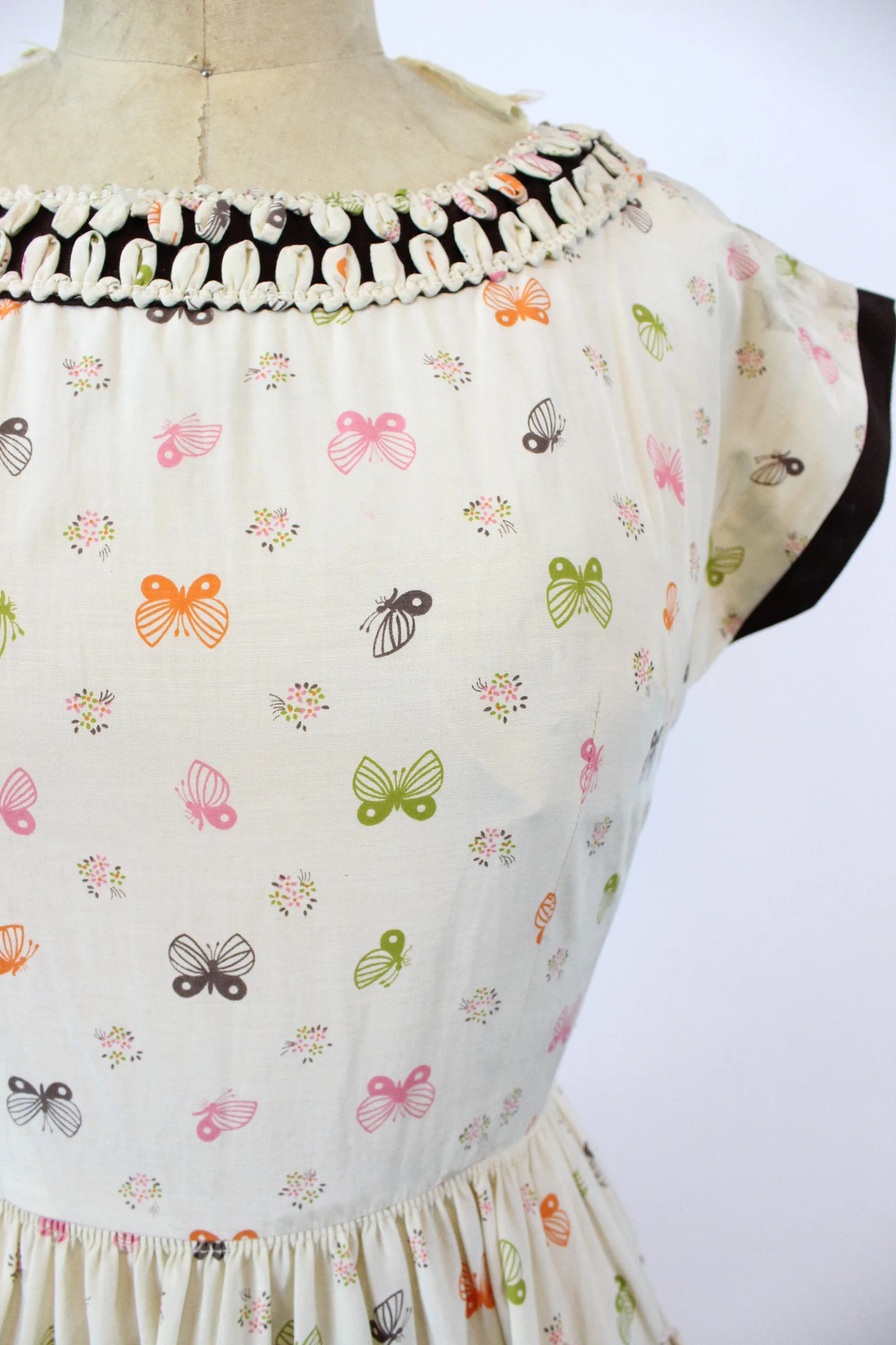 1950s MOTH butterfly print Vicky Vaughn dress xs | new fall