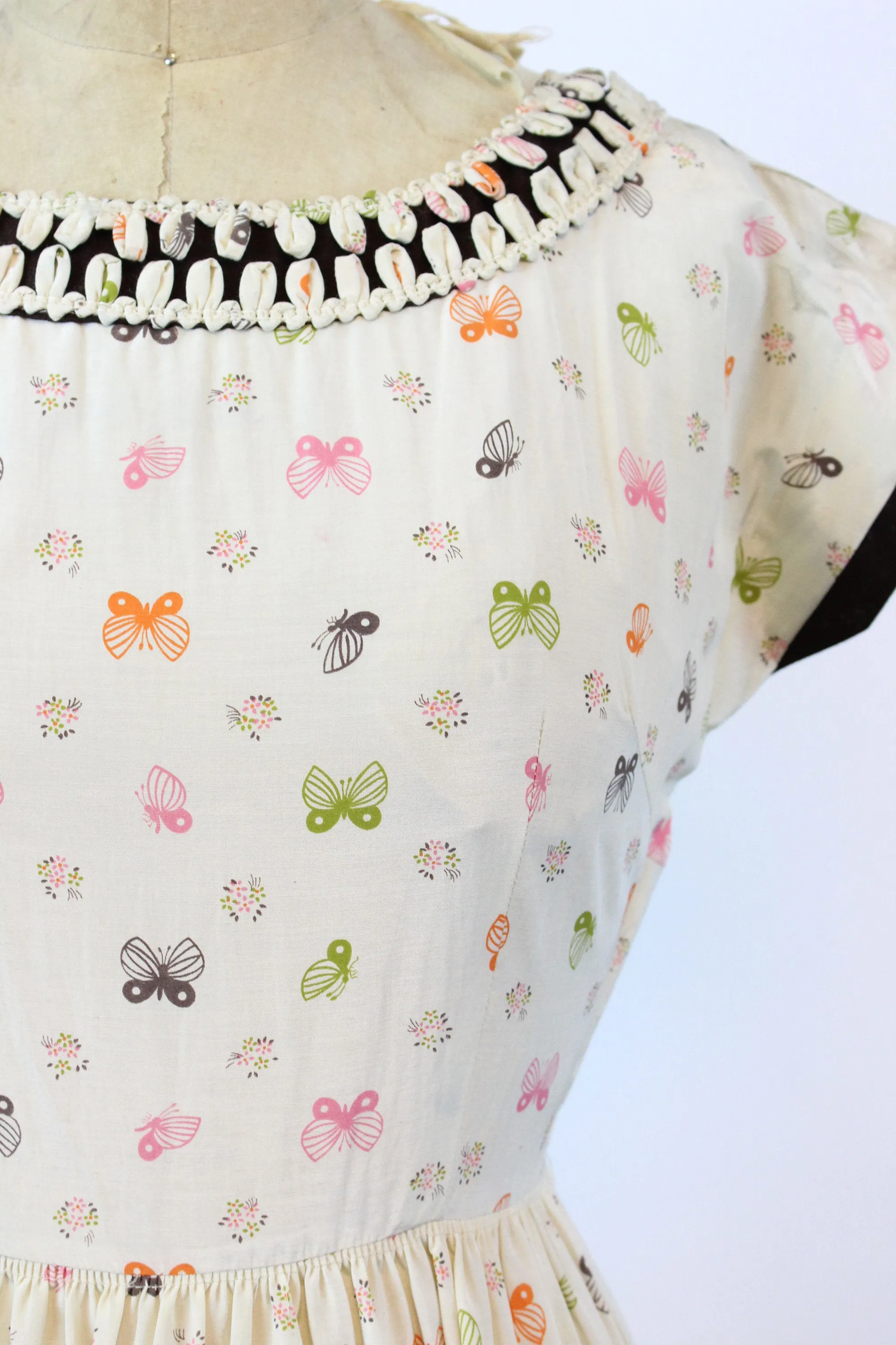 1950s MOTH butterfly print Vicky Vaughn dress xs | new fall