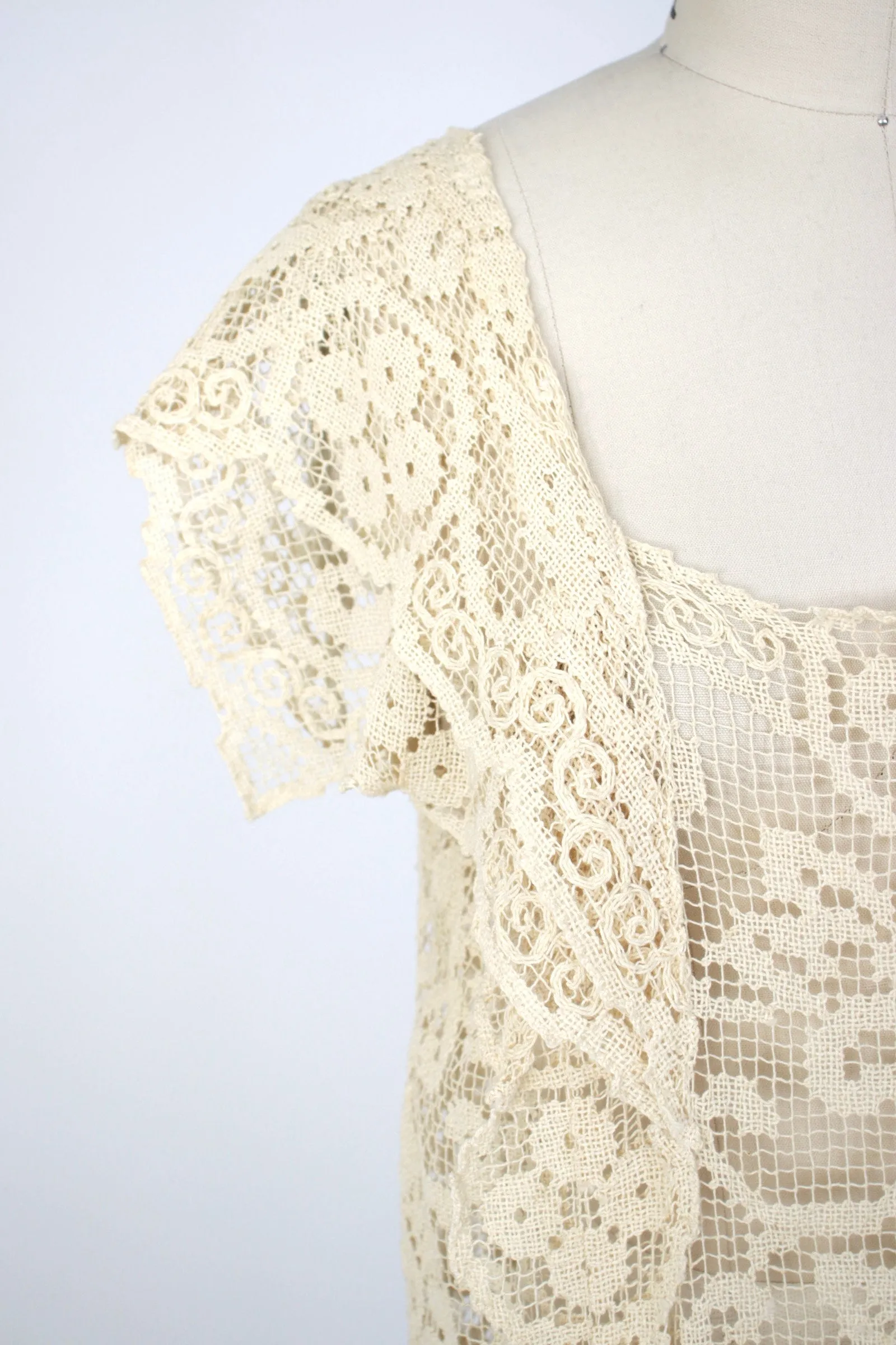 1990s Crochet Midi Dress