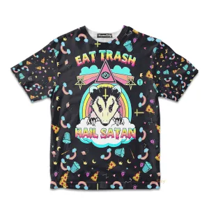 3D Eat Trash And Hail Satan Custom Kid Tshirt QT307143