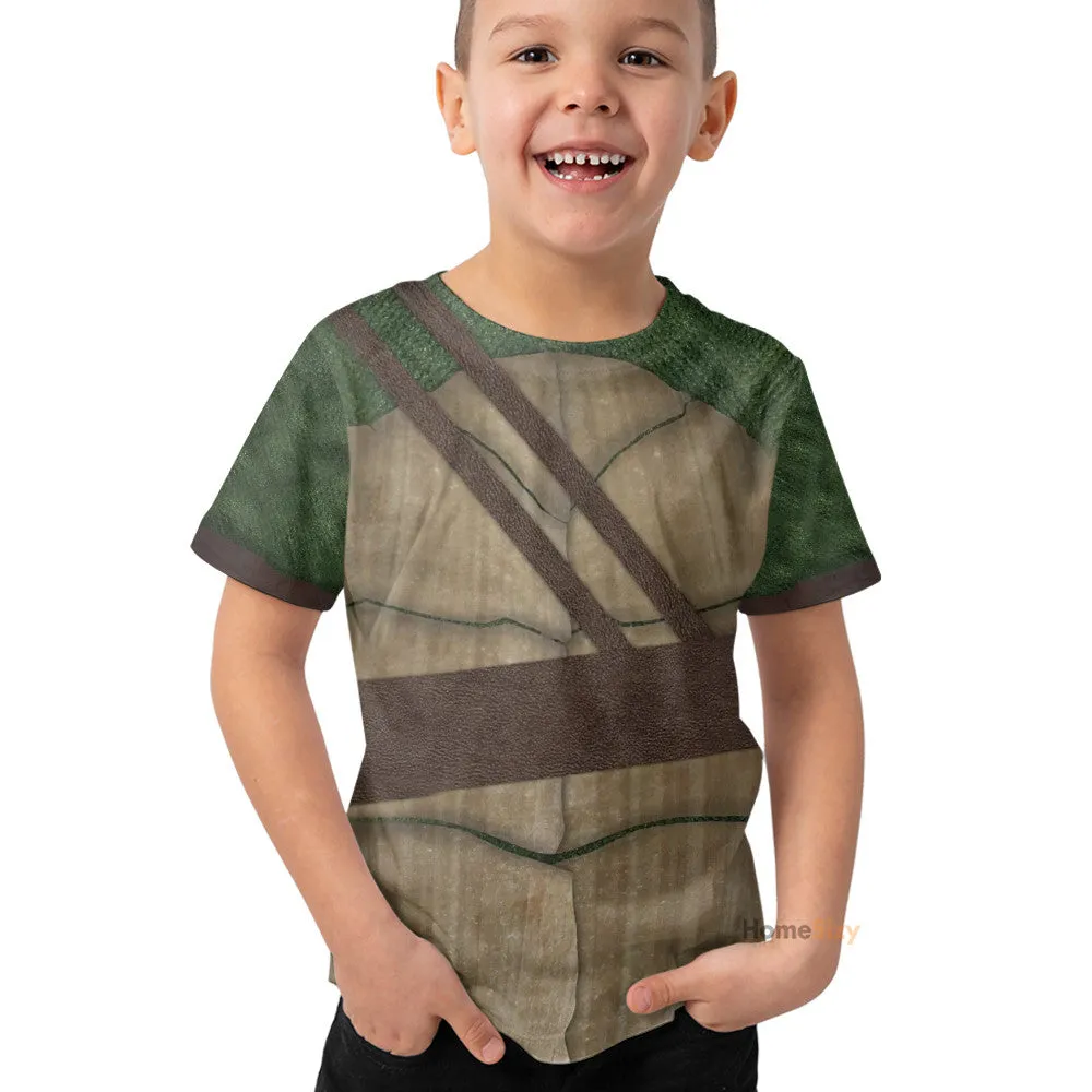 3D Leonardo TMNT Leo TZip Custom Cosplay Costume Kid Tshirt QT207041Hf