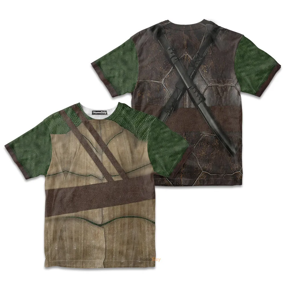 3D Leonardo TMNT Leo TZip Custom Cosplay Costume Kid Tshirt QT207041Hf