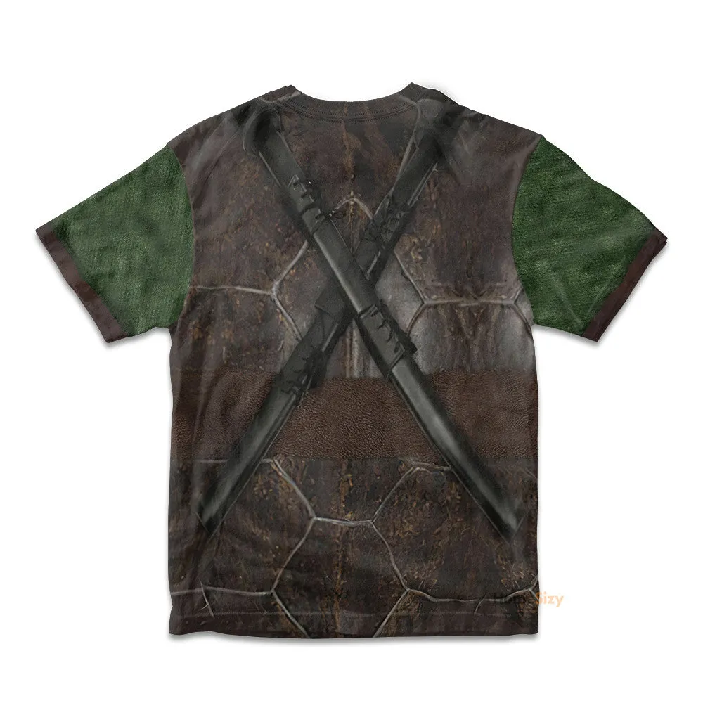 3D Leonardo TMNT Leo TZip Custom Cosplay Costume Kid Tshirt QT207041Hf