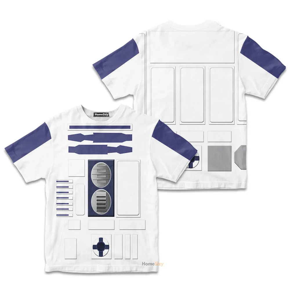 3D R2D2 Custom Cosplay Costume Kid Tshirt QT209404Hg