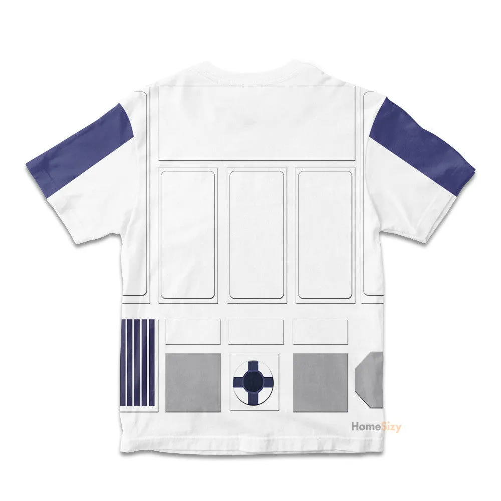 3D R2D2 Custom Cosplay Costume Kid Tshirt QT209404Hg