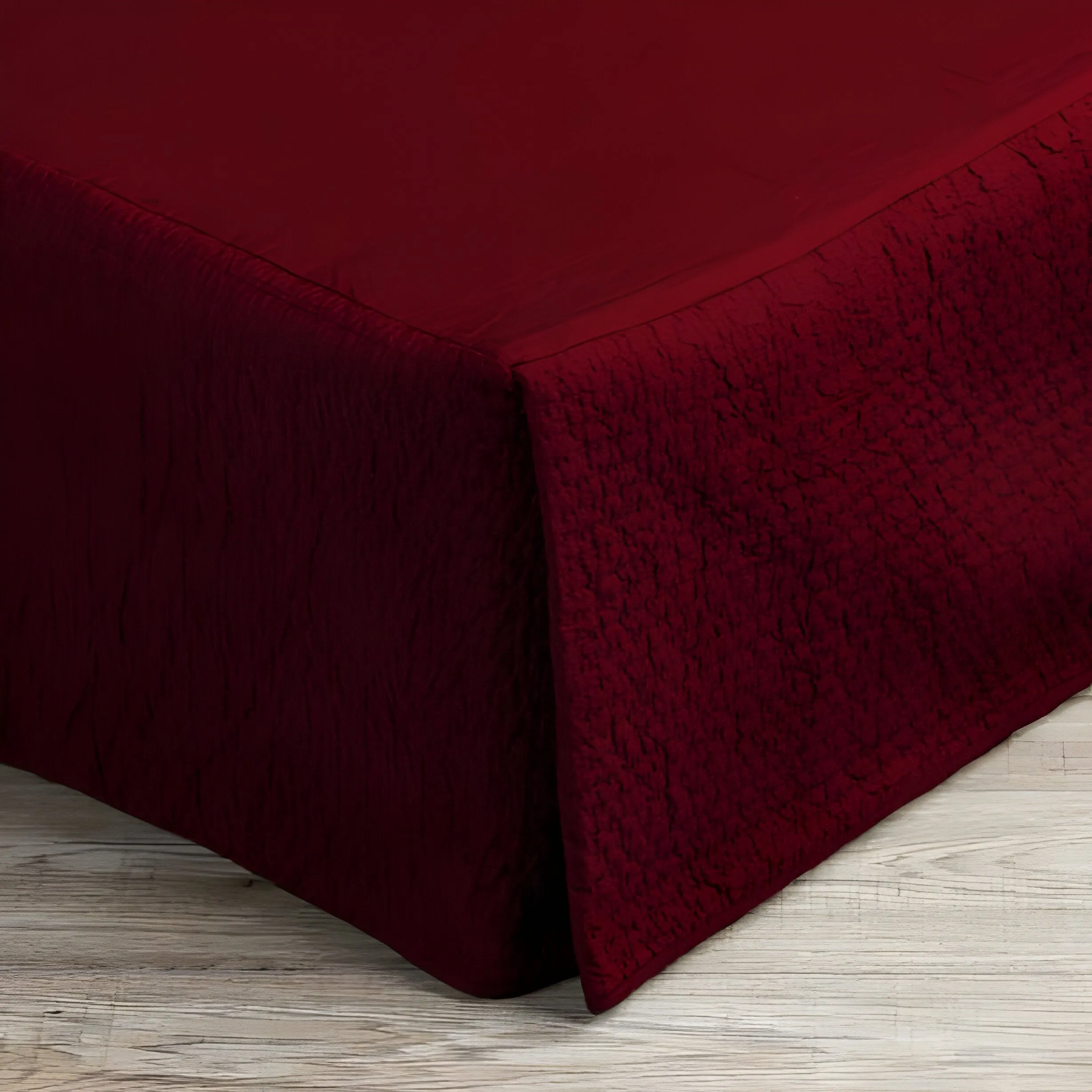400TC Cotton Horizontal Textured Quilted Tailored Bed skirt