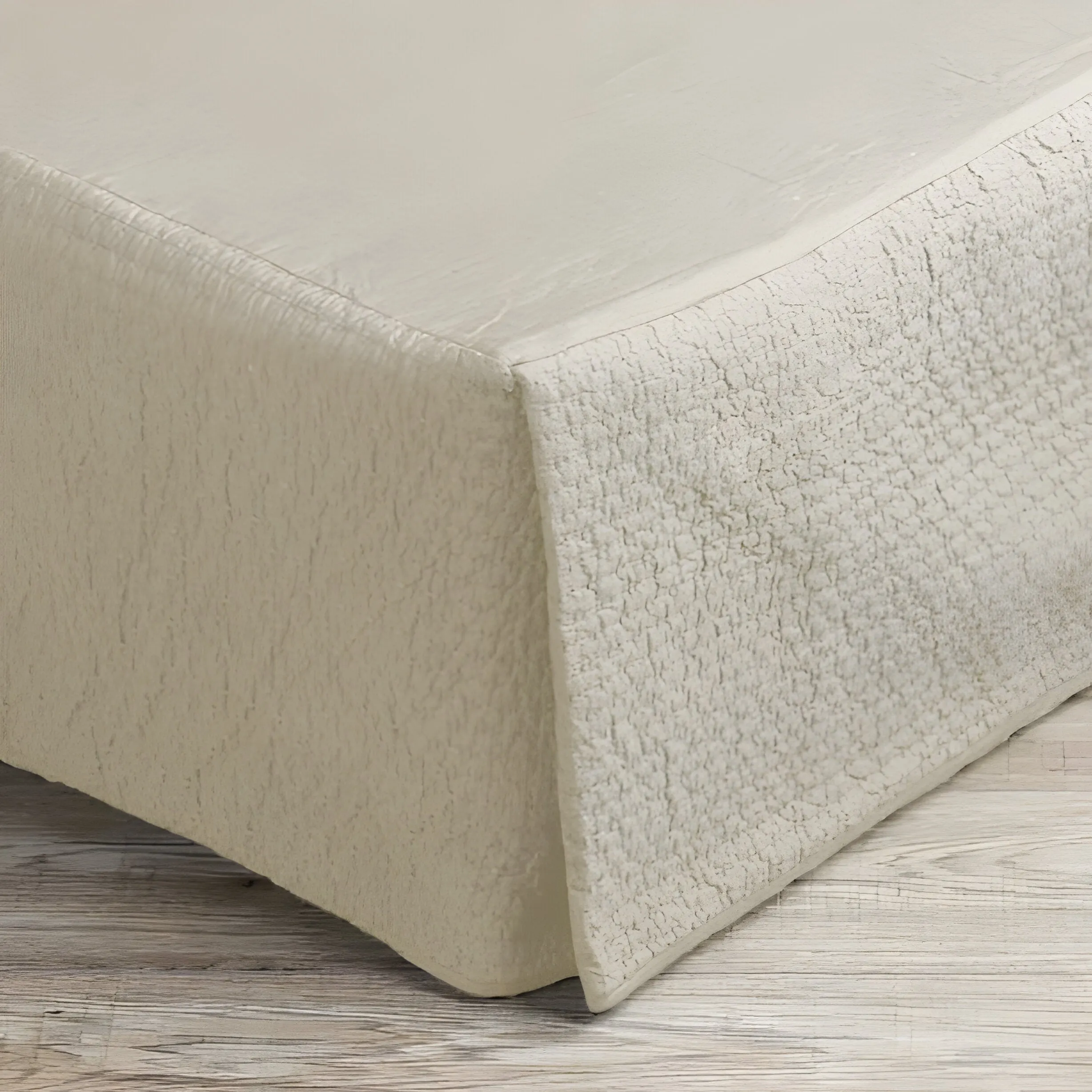 400TC Cotton Horizontal Textured Quilted Tailored Bed skirt