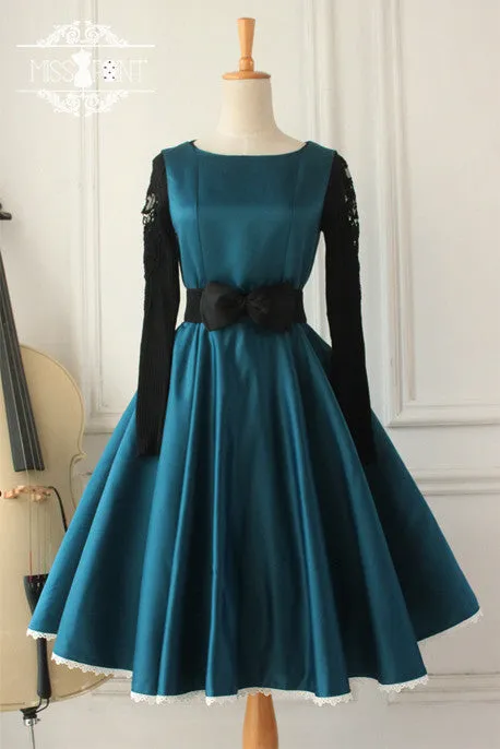 50s swing bow dress