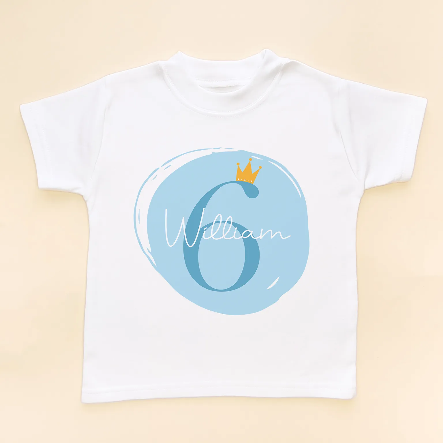 6th Birthday Boy Blue Theme Personalised T Shirt