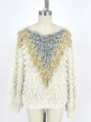 80s Shaggy Knit Sweater