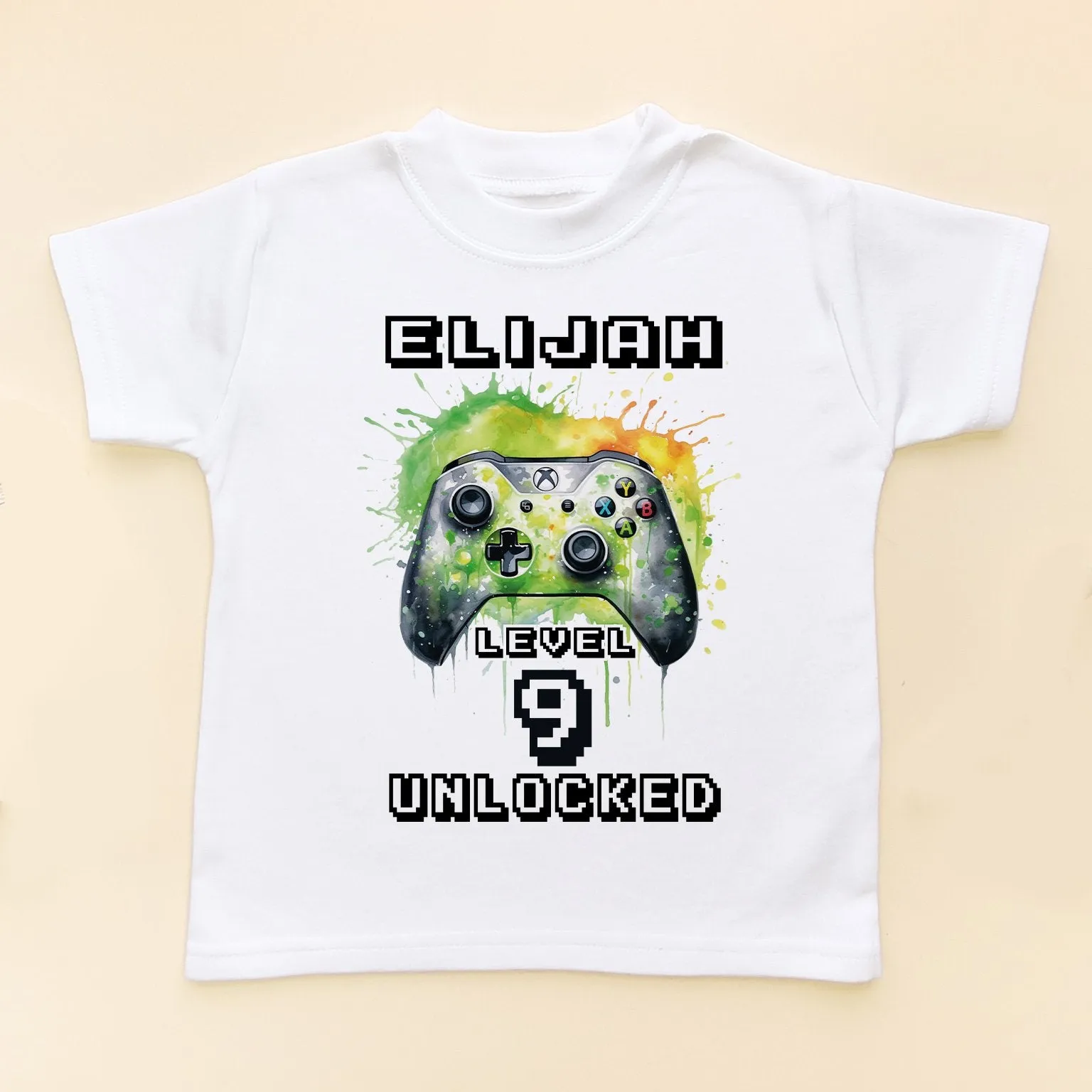 9th Birthday Unlocked Gamer Personalised T Shirt