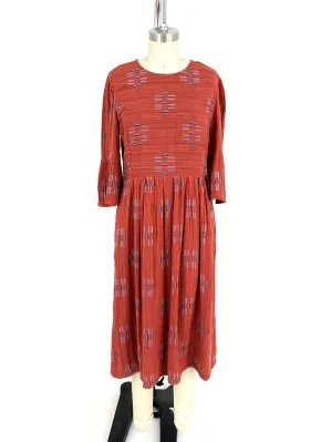 Ace & Jig Plissé Gauze Embroidered Dress
