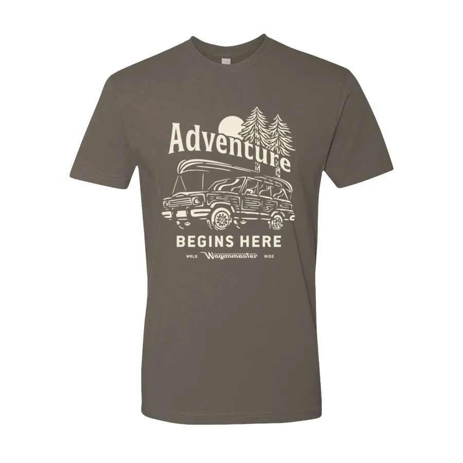 Adventure Begins Here Grand Wagoneer T-shirt