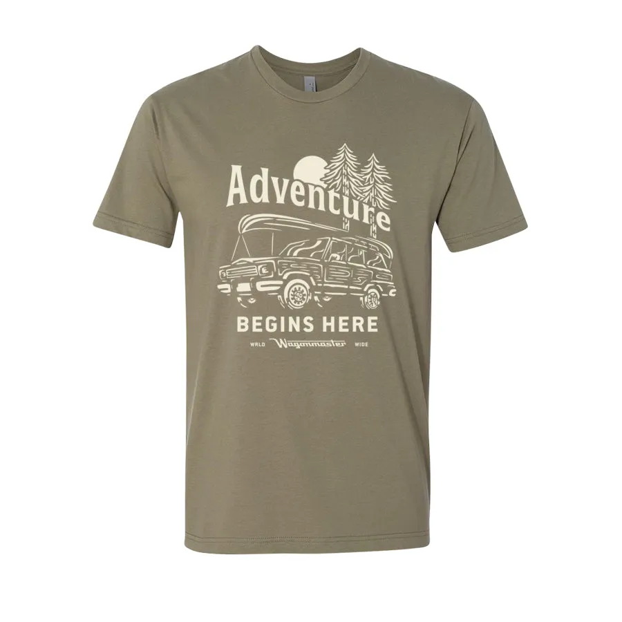 Adventure Begins Here Grand Wagoneer T-shirt