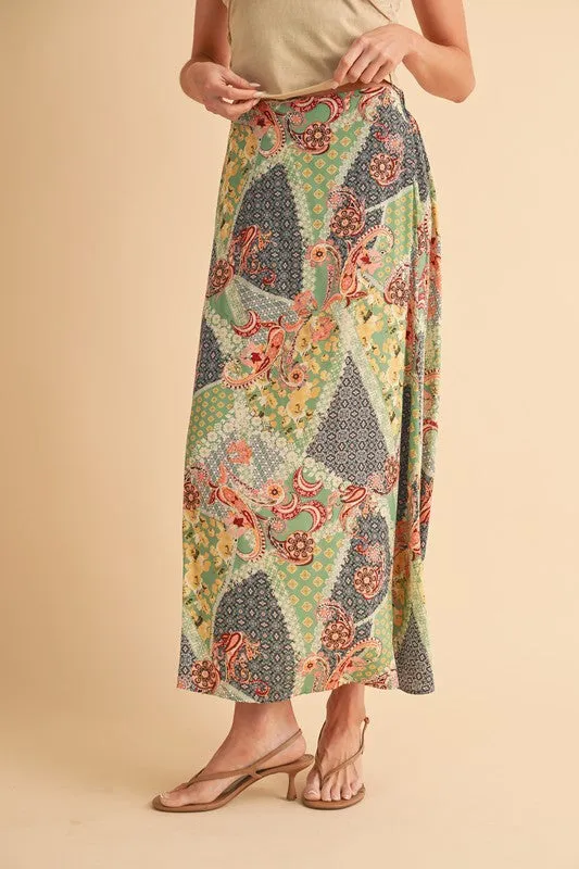 Aemi   Co Printed Maxi Skirt