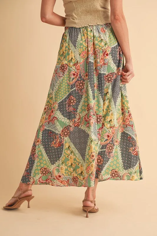 Aemi   Co Printed Maxi Skirt
