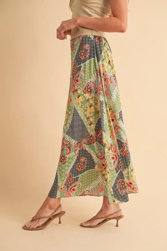 Aemi   Co Printed Maxi Skirt