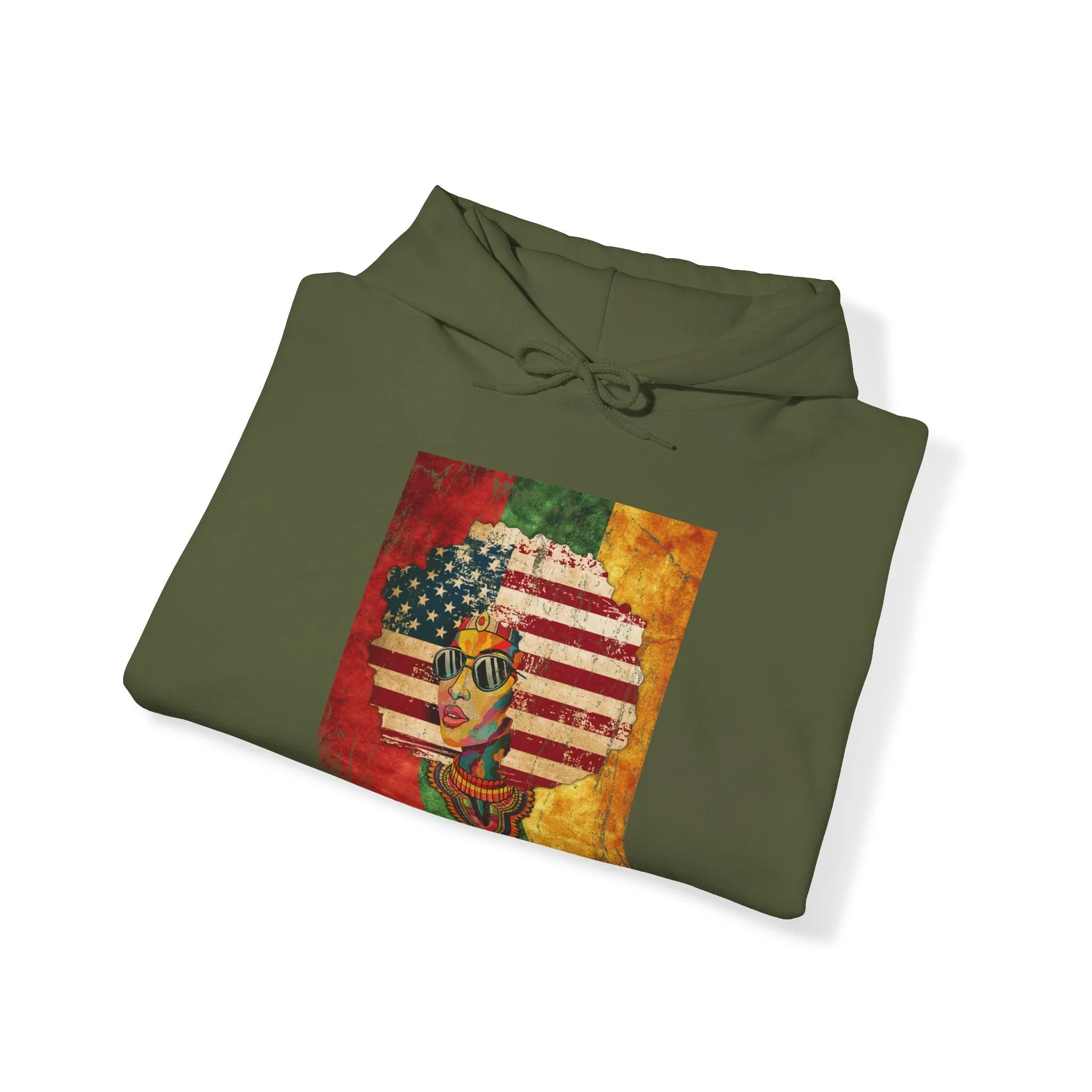 Afro American Queen Heavy Blend Unisex Hoodie