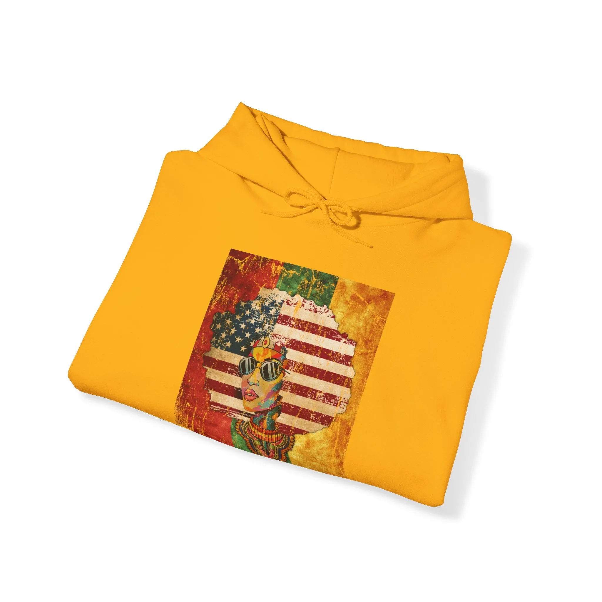 Afro American Queen Heavy Blend Unisex Hoodie