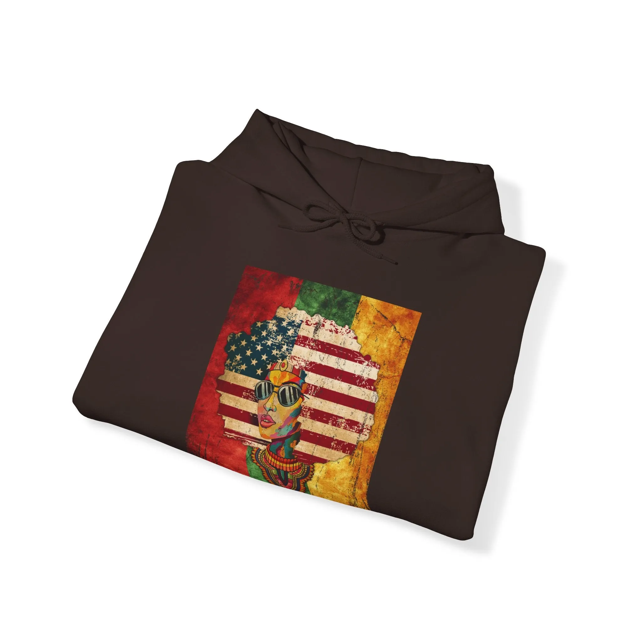 Afro American Queen Heavy Blend Unisex Hoodie