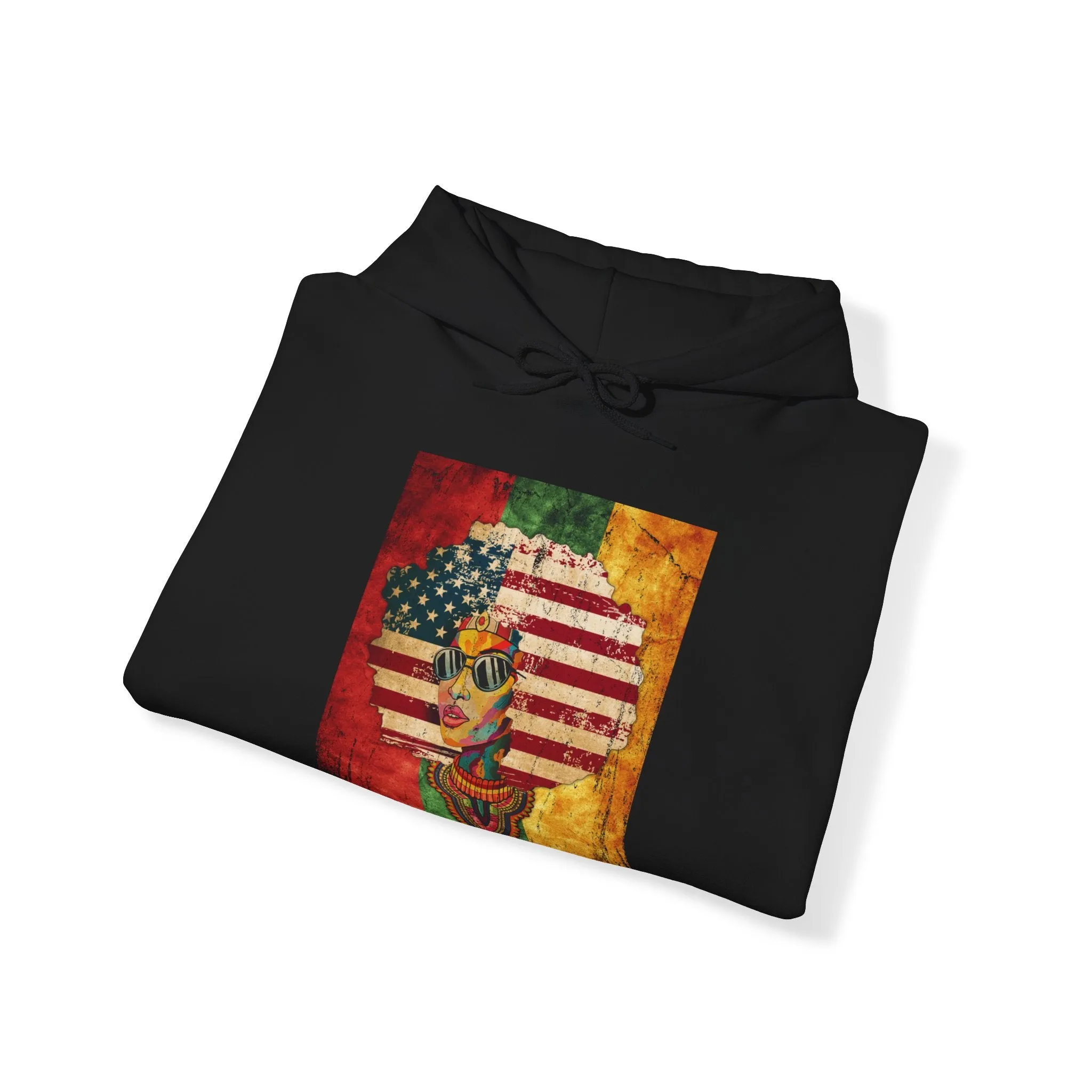 Afro American Queen Heavy Blend Unisex Hoodie