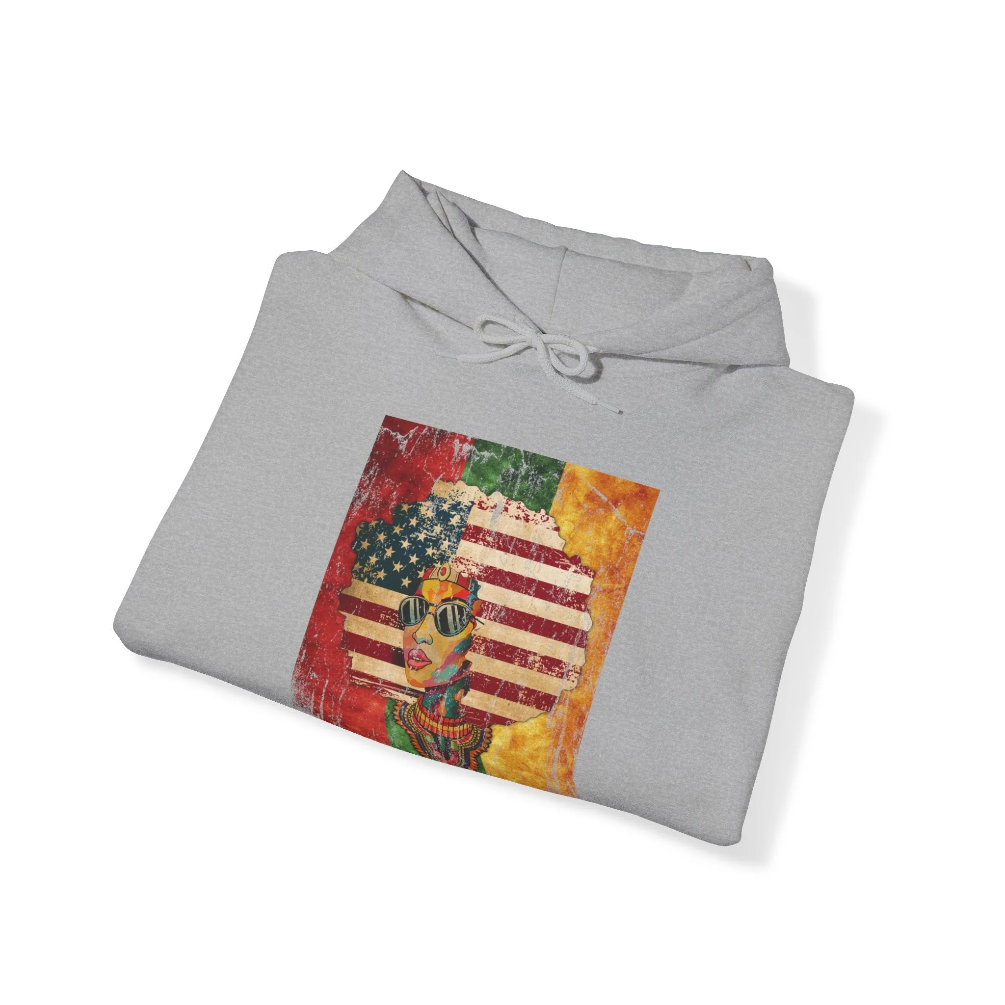 Afro American Queen Heavy Blend Unisex Hoodie