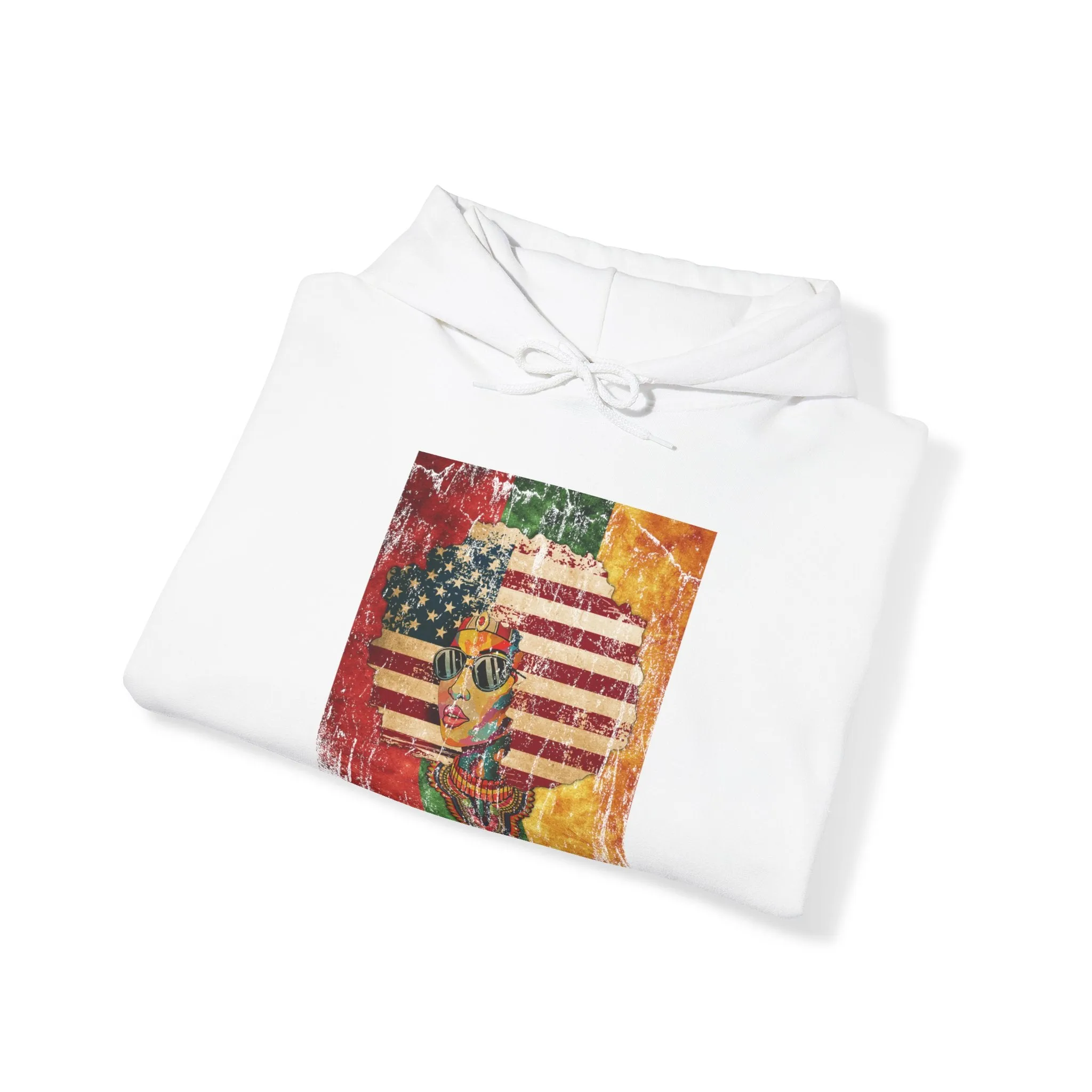 Afro American Queen Heavy Blend Unisex Hoodie