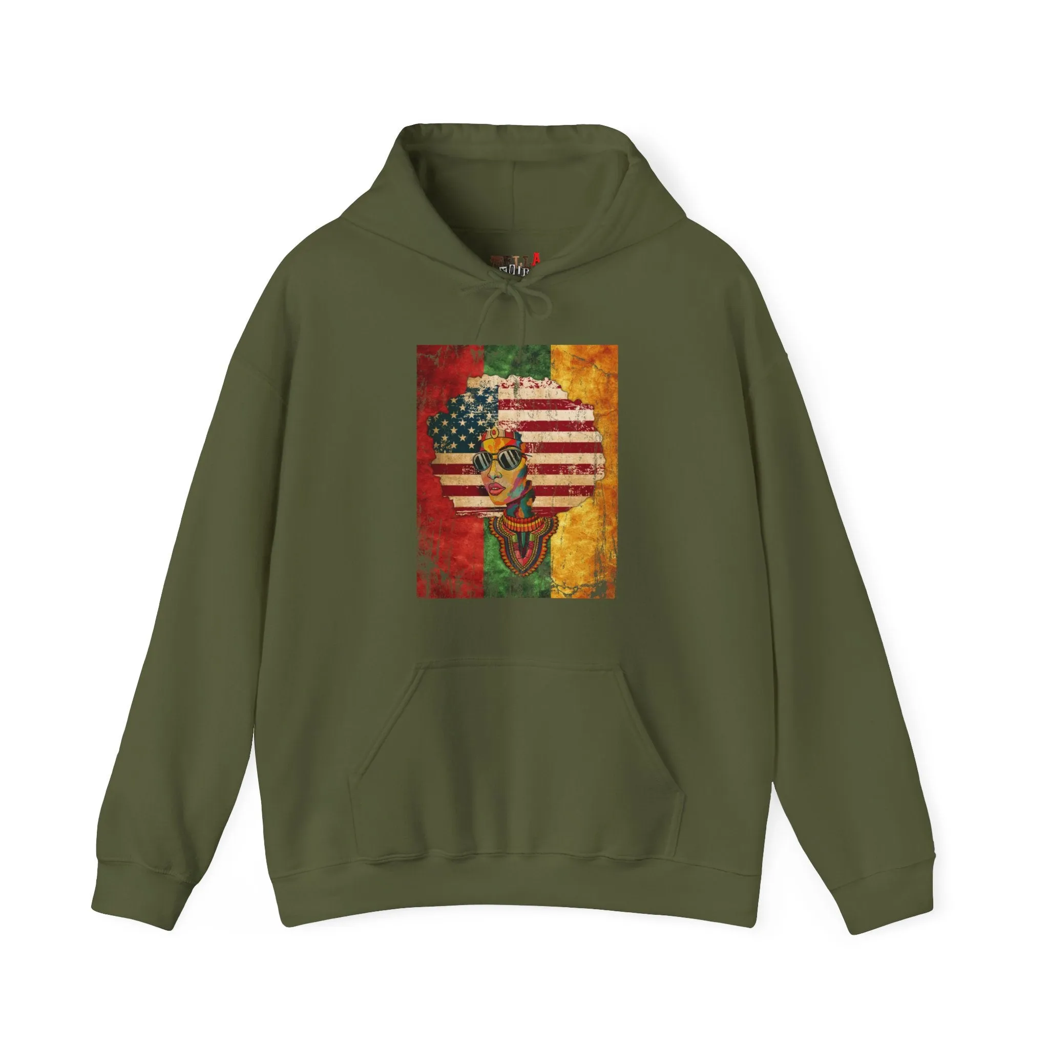 Afro American Queen Heavy Blend Unisex Hoodie