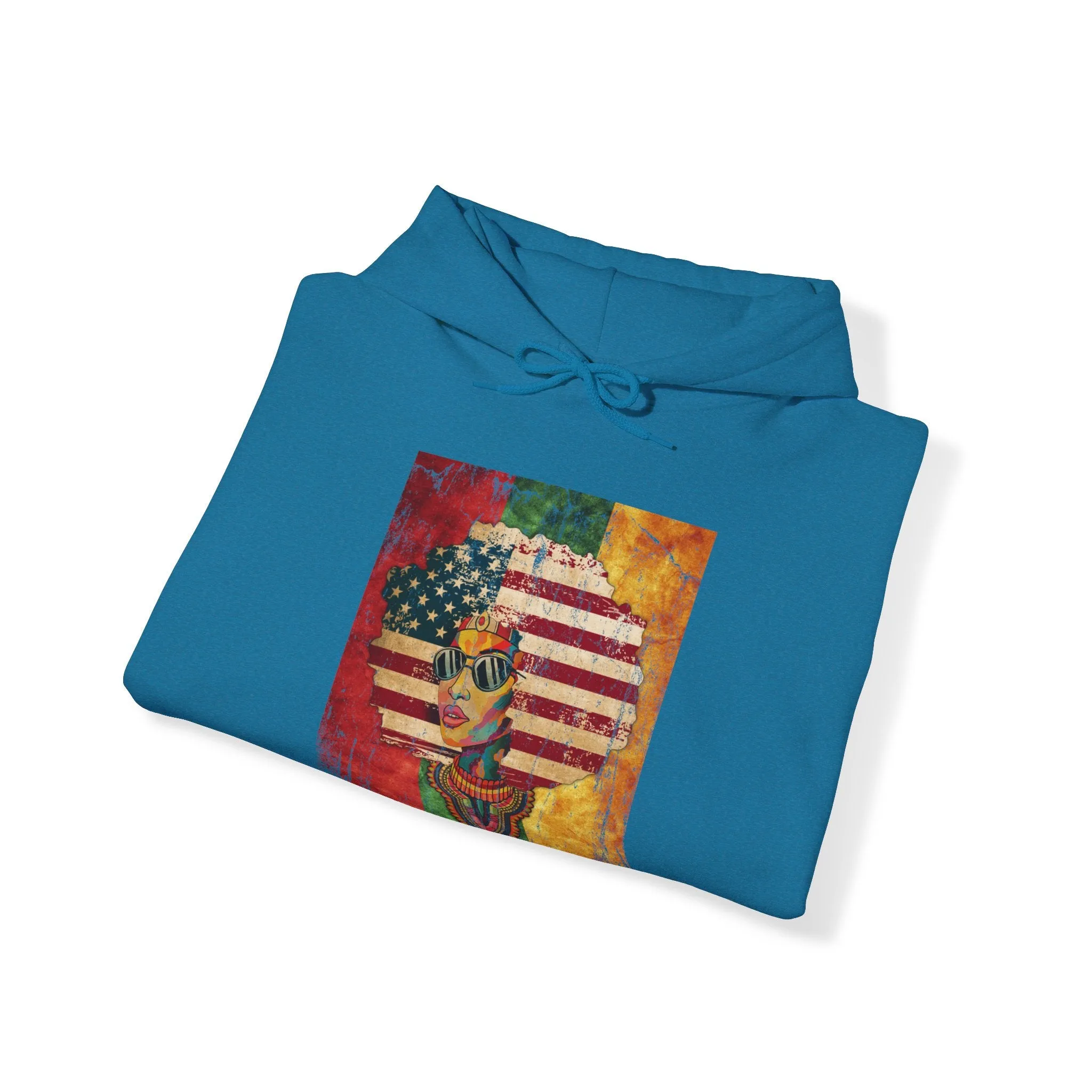 Afro American Queen Heavy Blend Unisex Hoodie