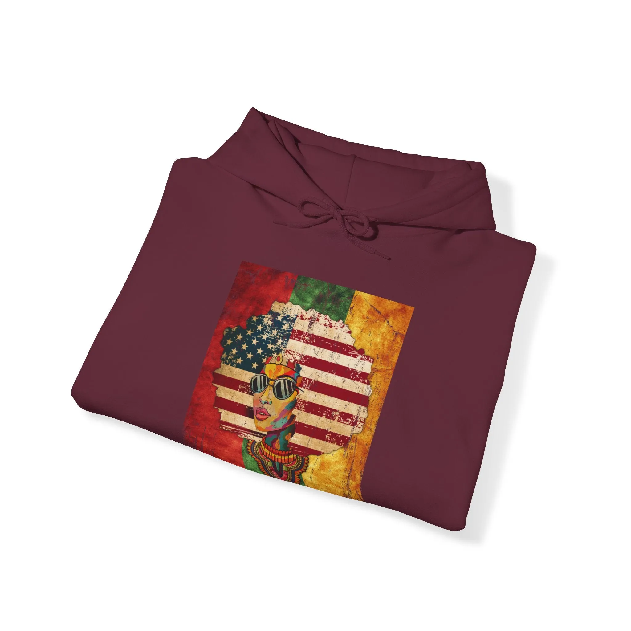 Afro American Queen Heavy Blend Unisex Hoodie