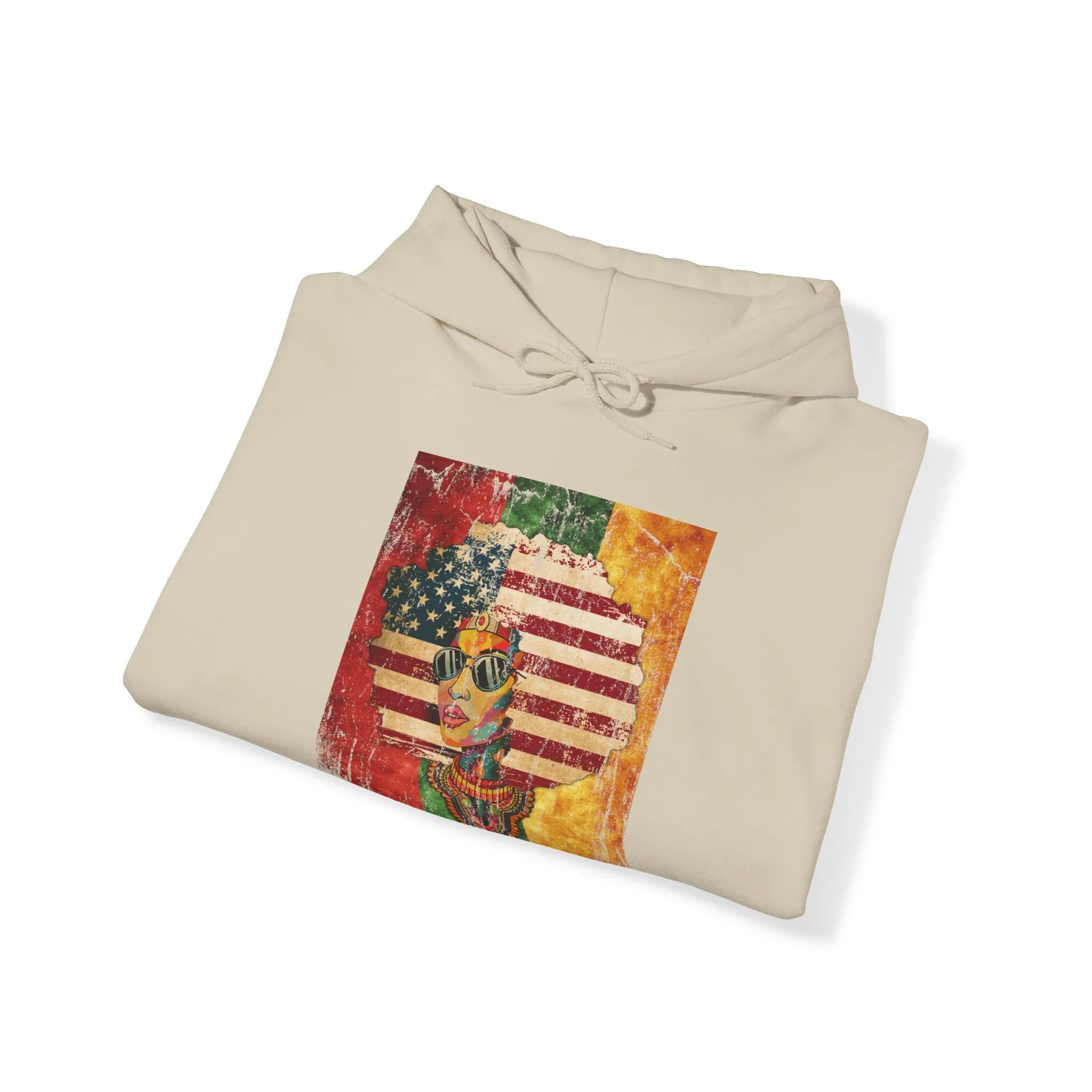Afro American Queen Heavy Blend Unisex Hoodie