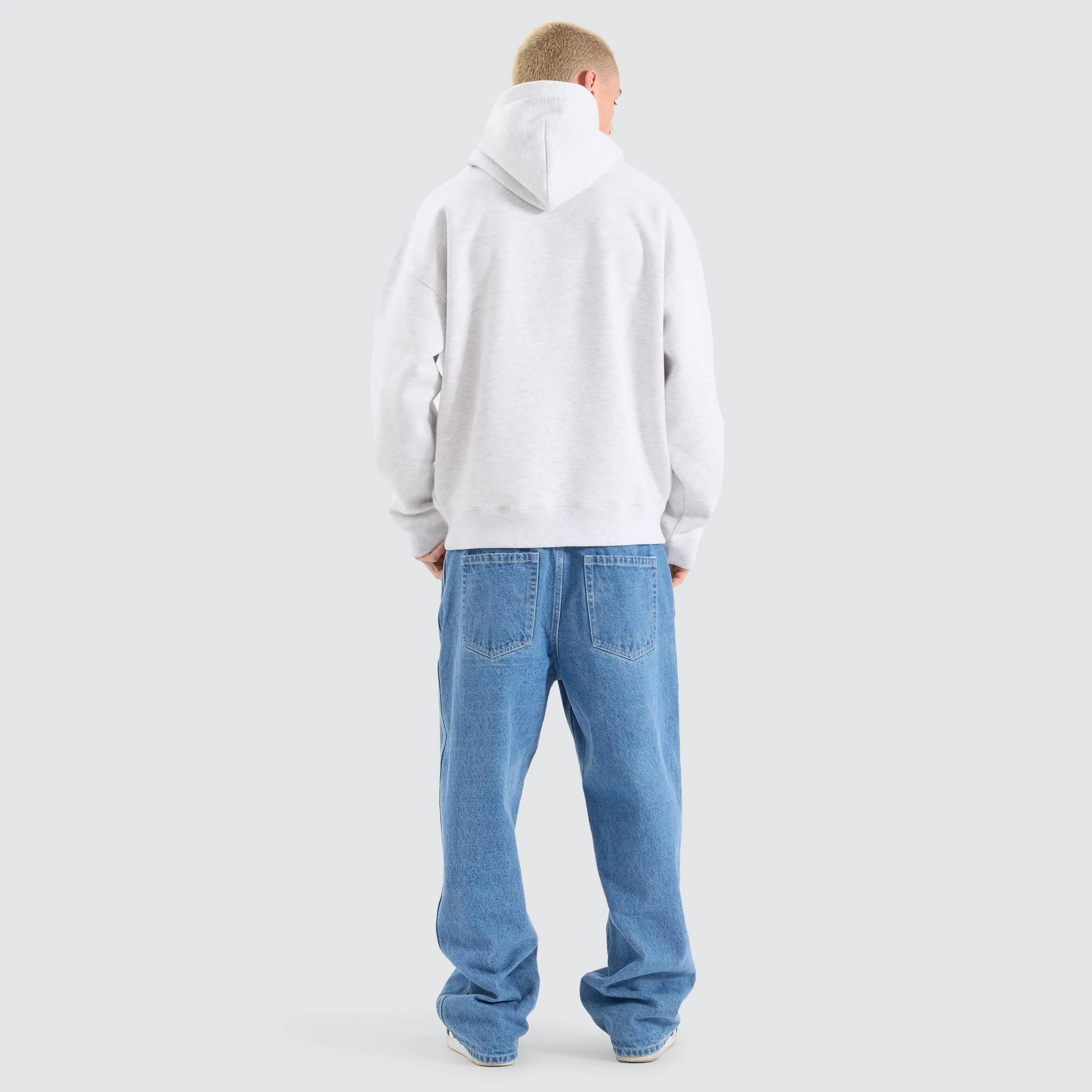 Airdrie Box Fit Hoodie Snow Marle