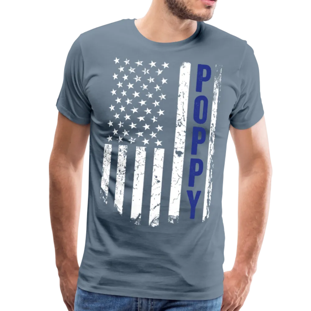 American Flag Poppy Men's Premium T-Shirt (CK1888)