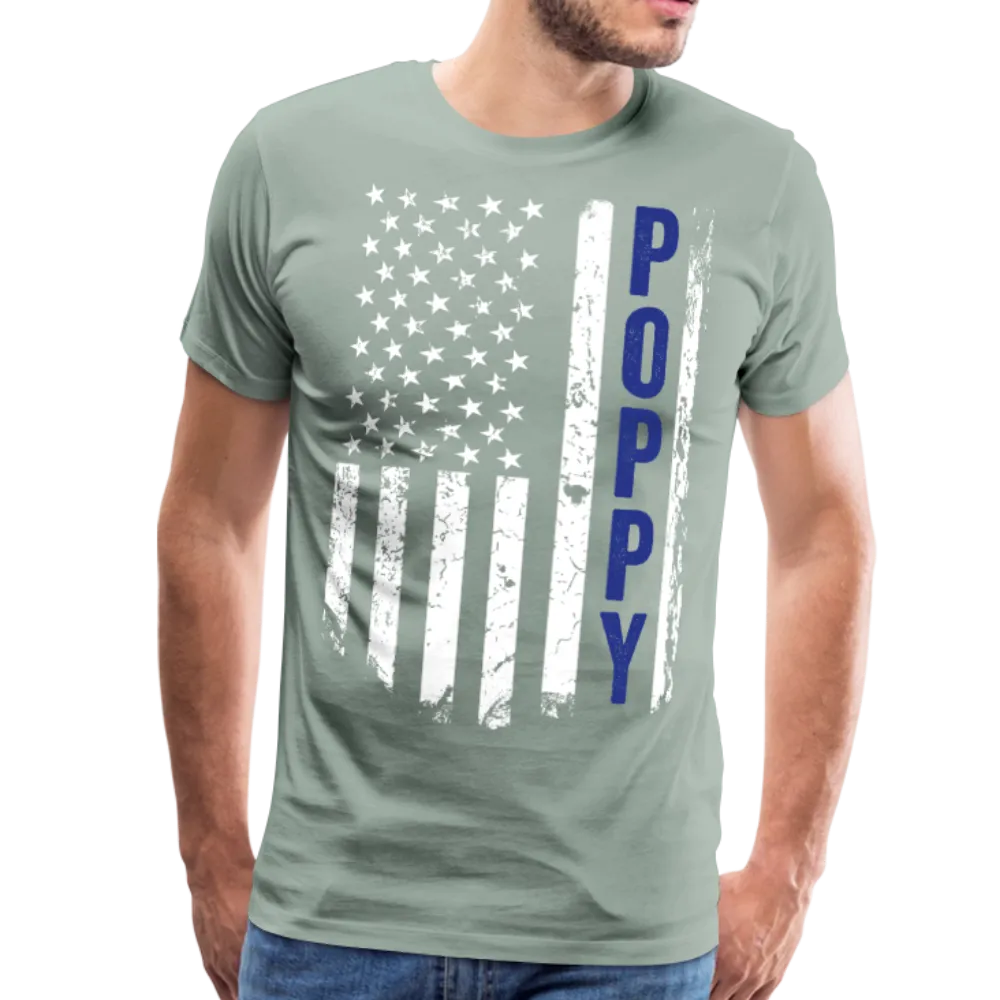 American Flag Poppy Men's Premium T-Shirt (CK1888)