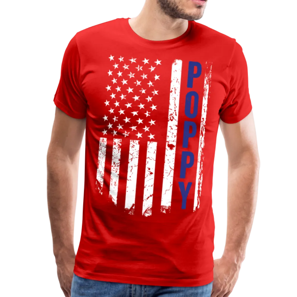 American Flag Poppy Men's Premium T-Shirt (CK1888)
