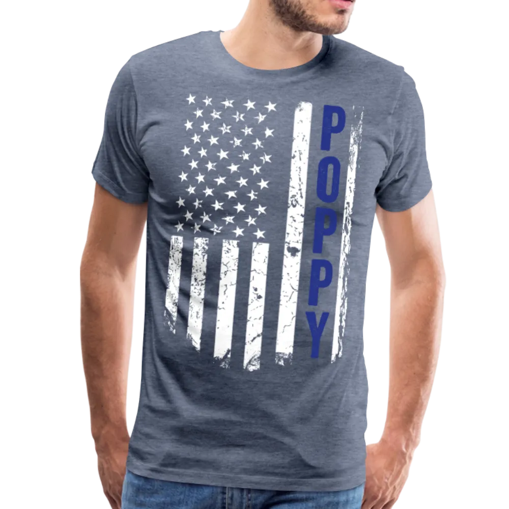 American Flag Poppy Men's Premium T-Shirt (CK1888)