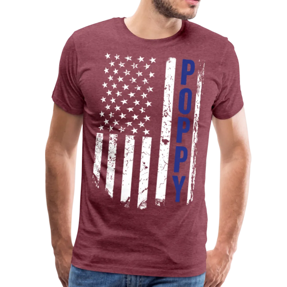 American Flag Poppy Men's Premium T-Shirt (CK1888)