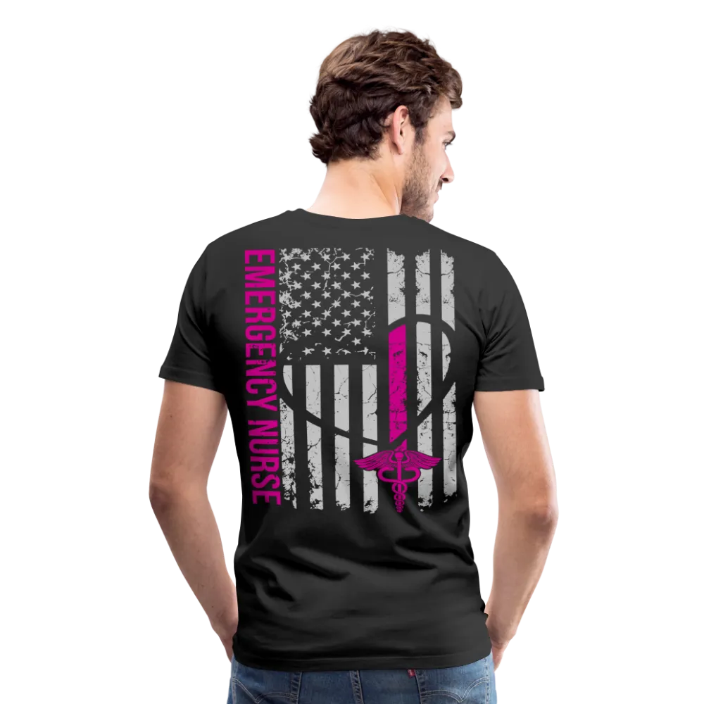 Amy Emergency Nurse Flag Men's Premium T-Shirt