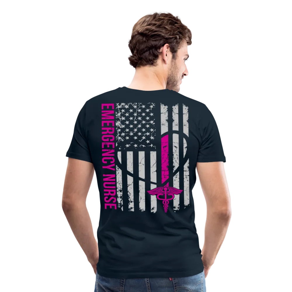 Amy Emergency Nurse Flag Men's Premium T-Shirt