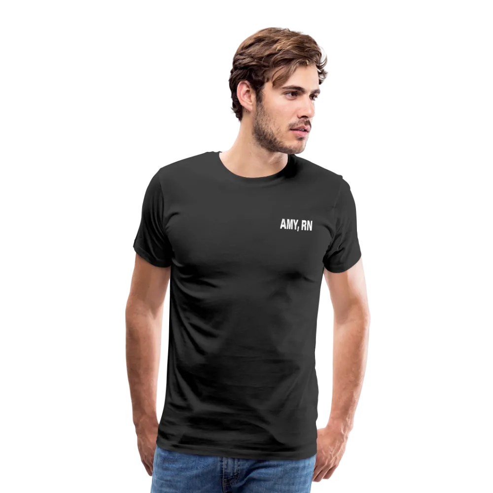 Amy RN Emergency Nurse Flag Men's Premium T-Shirt