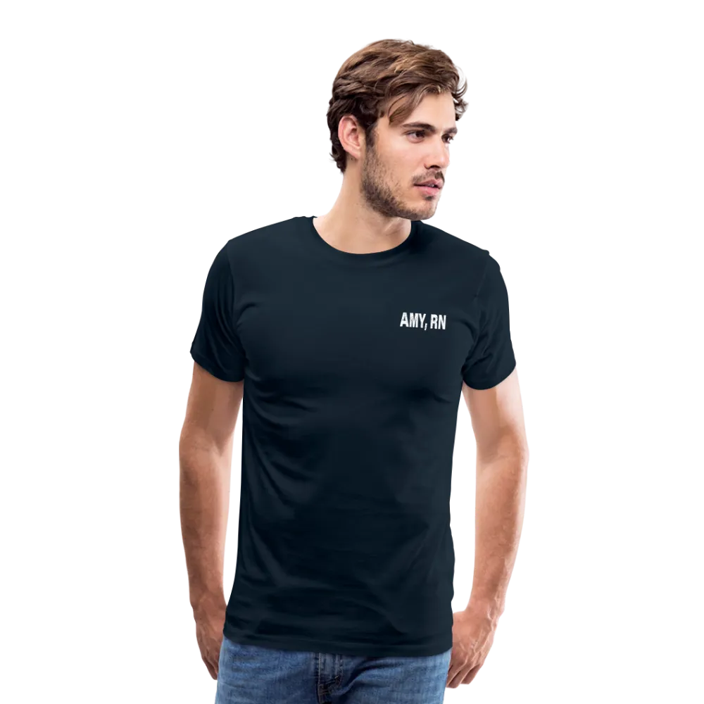 Amy RN Emergency Nurse Flag Men's Premium T-Shirt