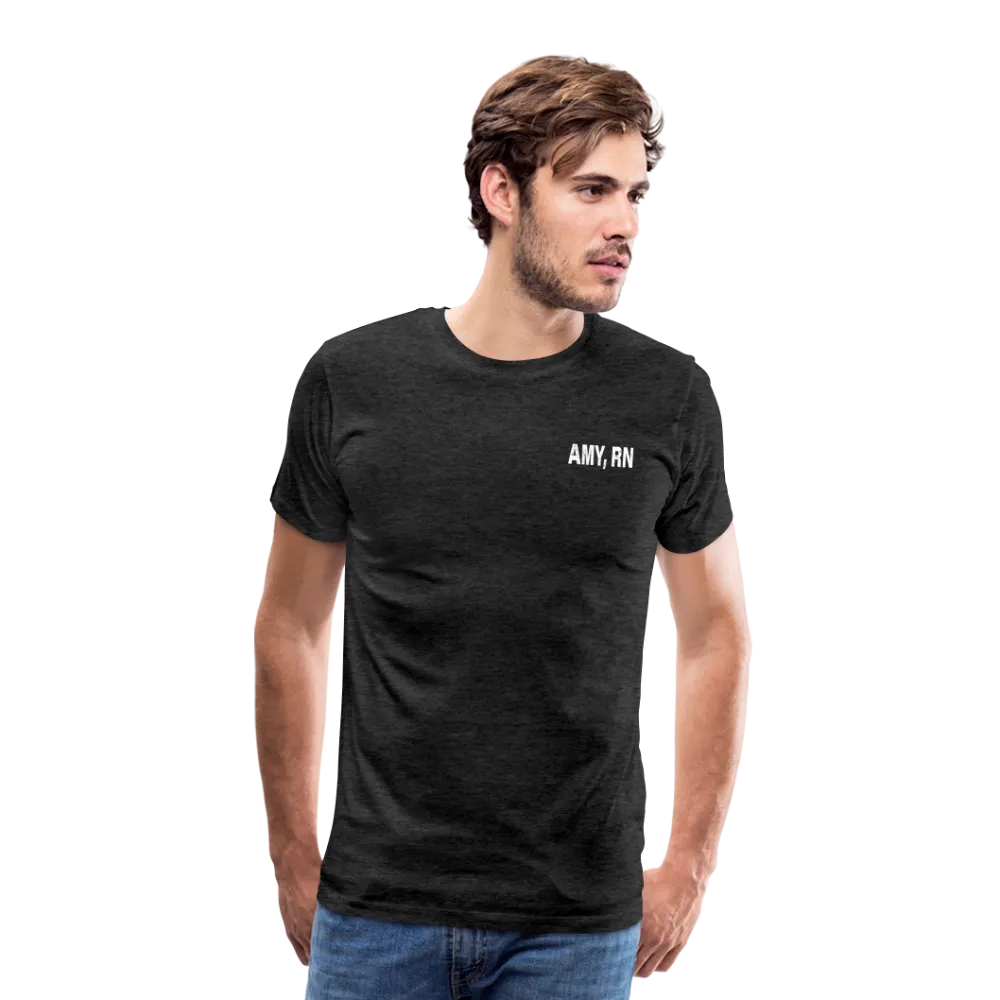 Amy RN Emergency Nurse Flag Men's Premium T-Shirt