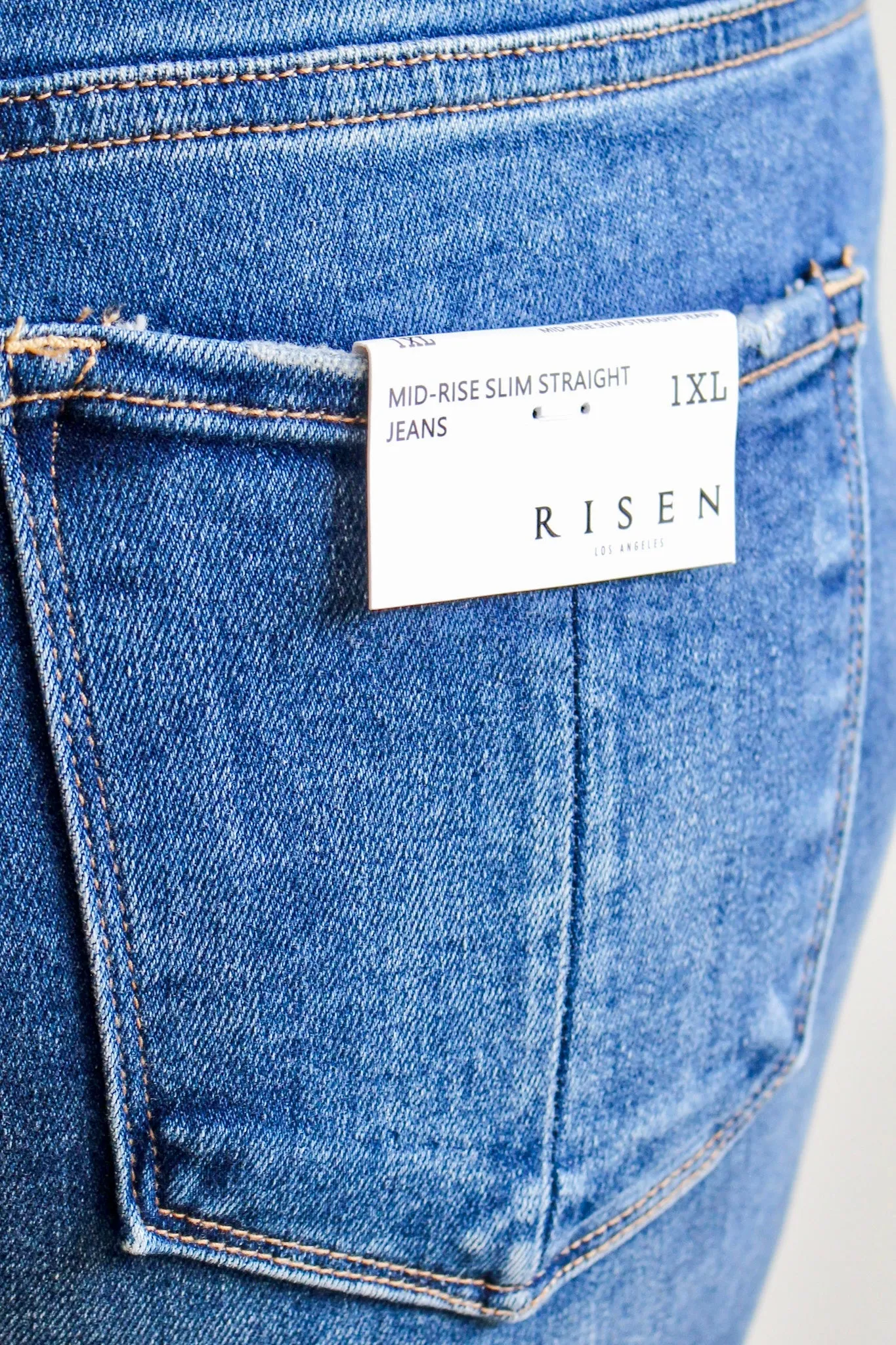 Aspen Cuffed Hem Straight • Dark Wash - PLUS