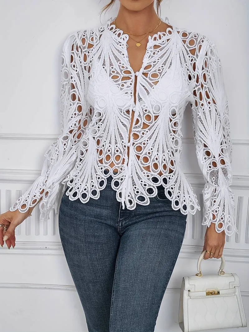 Asymmetrical Savannah Blouse with Cutouts