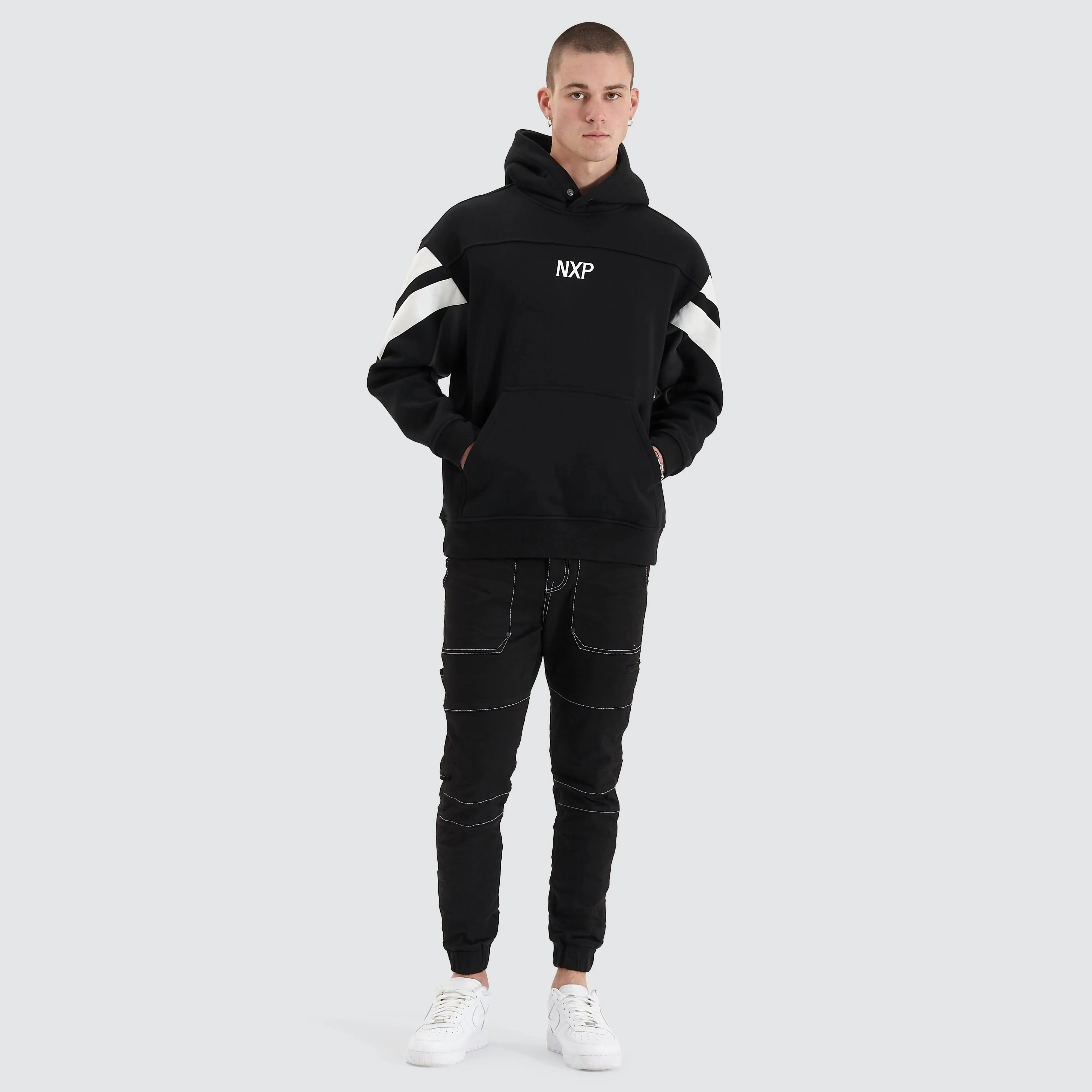 Atrium Heavy Box Fit Hoodie Jet Black