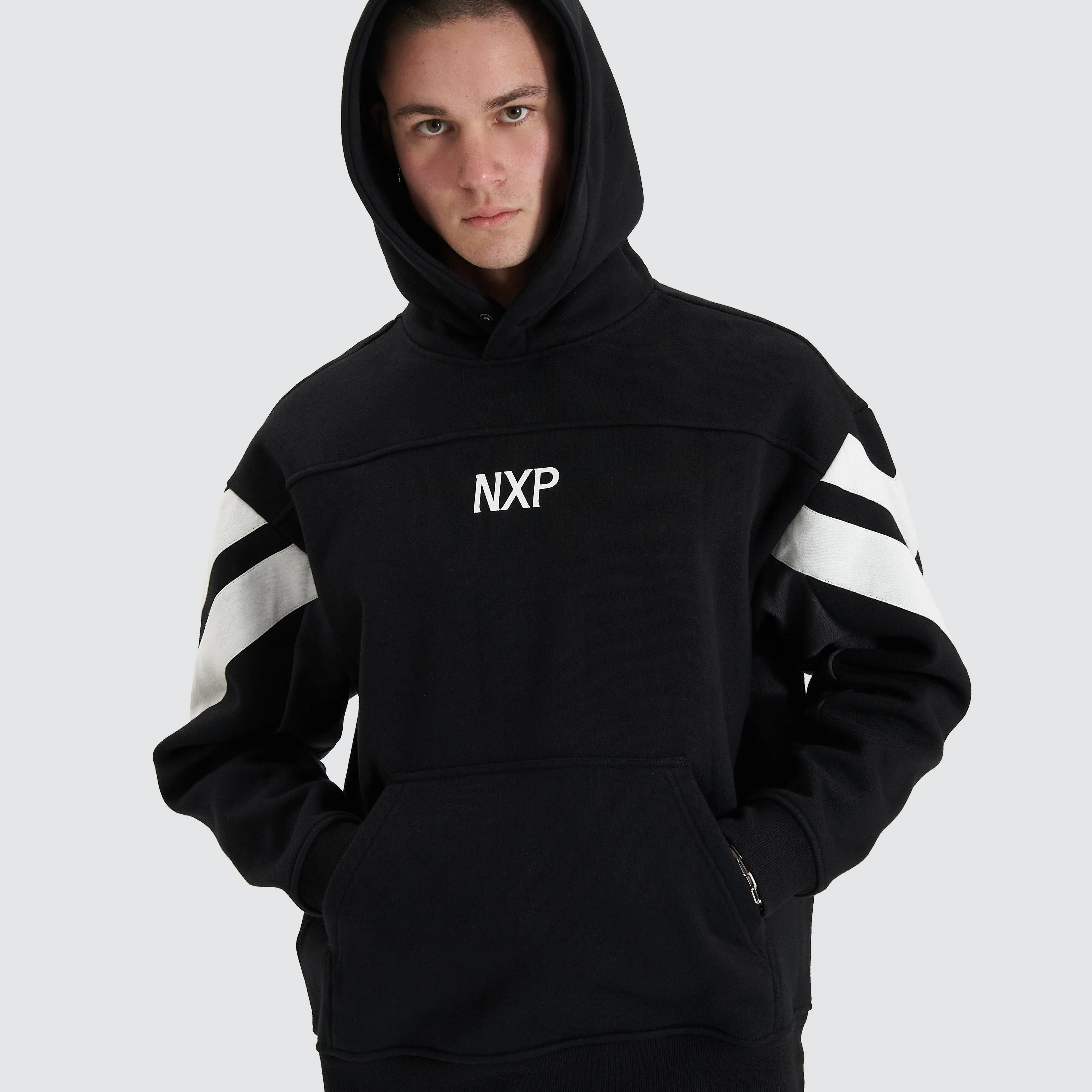 Atrium Heavy Box Fit Hoodie Jet Black