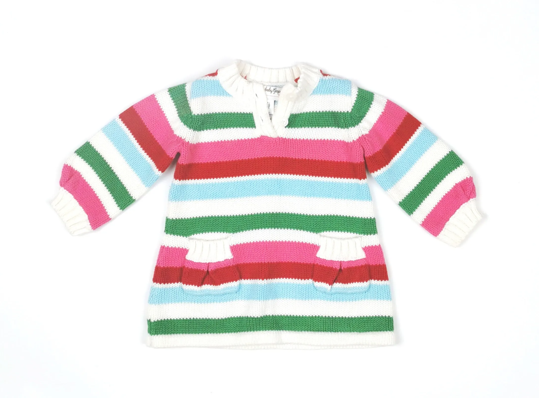 BABY GIRL SIZE 3/6 MONTHS - Baby GAP, Soft Knit Sweater Dress EUC B56